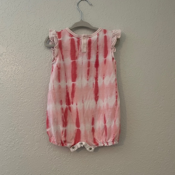 12 Month Burt’s Bees Baby Tie Die Romper - Picture 2 of 5